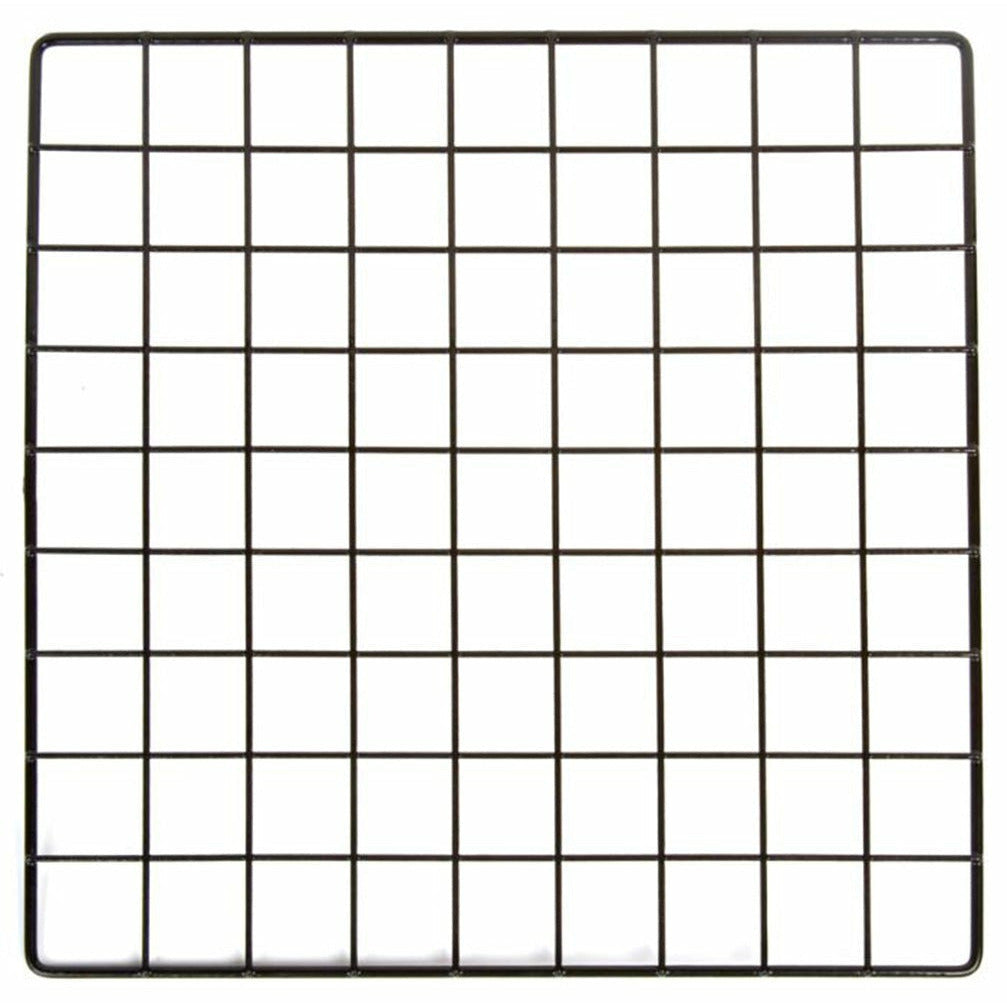 Black 14 x 14 Plastic Coated Wire Miniature Grid Panel w/ 1.5