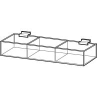 Clear Acrylic Slatwall Tray with 1-5 Compartments – ExecuSystems